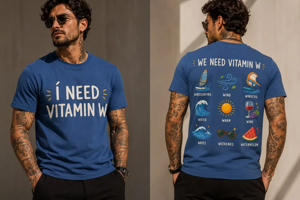 Camiseta con estampado frontal y dorsal personalizado